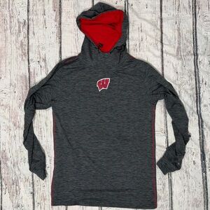 Wisconsin Badgers Collegiate Hoodie Athletic Pullover Jumper Gym Sports Shirt